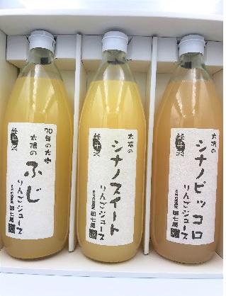 田七屋のリンゴジュース おまかせ3本セット 飲料類 果汁飲料 りんご 