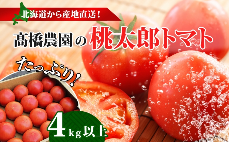 北海道 高橋農園 桃太郎トマト 4kg以上 M～Lサイズ (18玉～24玉