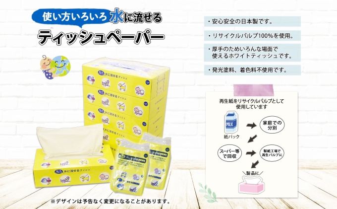 北海道倶知安町のふるさと納税 北海道産 とけまるくん ボックスティッシュ 20箱 ポケットティッシュ 120個 セット 水に流せる ペーパー まとめ買い 香りなし 厚手 雑貨 生活必需品 備蓄 エコ リサイクル 箱 ボックス 送料無料 北海道 倶知安町