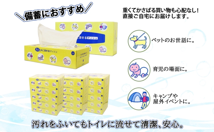 定期便 2カ月連続2回 北海道産 とけまるくん ボックスティッシュ 10箱 ポケットティッシュ 96個 セット 水に流せる ペーパー まとめ買い 香りなし 厚手 雑貨 生活必需品 備蓄 リサイクル 箱 ボックス 送料無料 日用品 福祉用品 