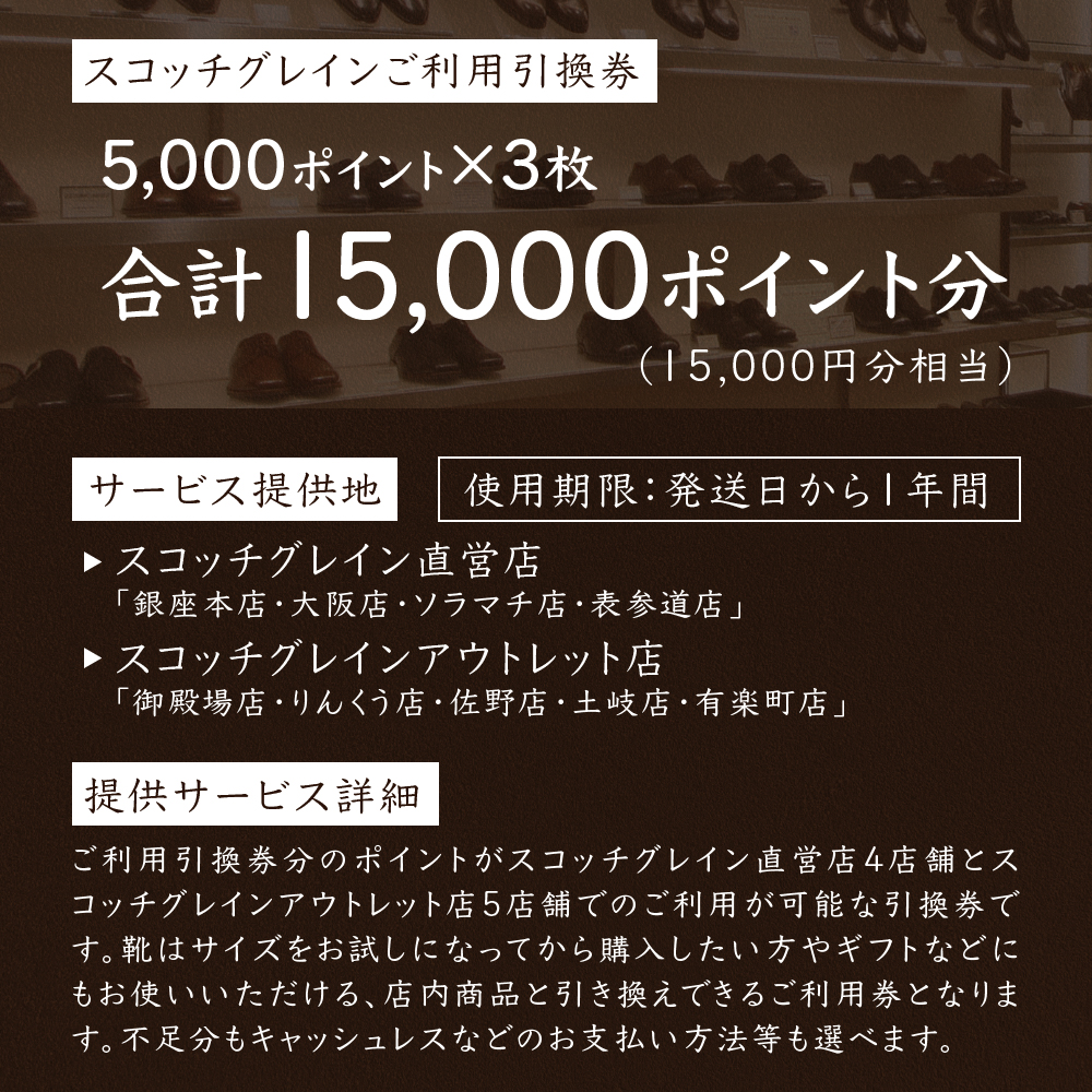 スコッチグレイン 紳士靴 ご利用引換券 NO.510 チケット メンズ 靴 シューズ ビジネス ビジネスシューズ 仕事用 ファッション パーティー フォーマル  メンズ靴 