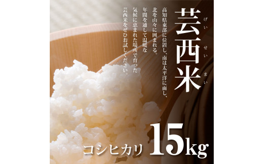 KNK014-R7 先行予約 新米 コシヒカリ 15kg (5kg×3袋) 芸西米 げ