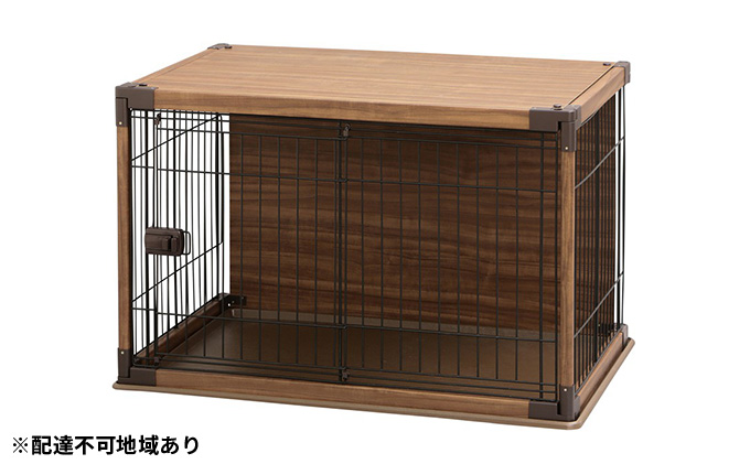【宮城県大河原町】インテリアウッディサークル PIWS-960 ダークブラウン アイリスオーヤマ 雑貨 日用品 犬小屋 ゲージ