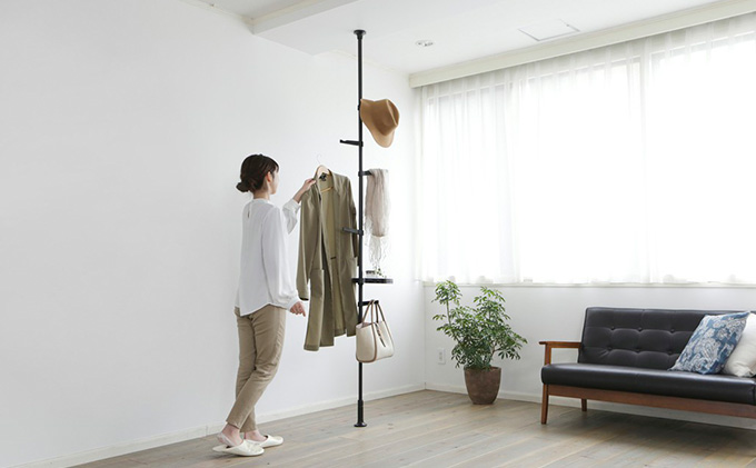 スタイル伸縮ポールラック SSP-280 ブラック アイリスオーヤマ 雑貨 日用品 