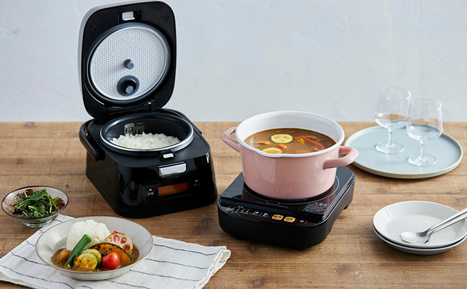 銘柄量り炊き　ジャー炊飯器　アイリスオーヤマ　RC-IM30-B 　炊飯器 炊飯器 分離式量り炊き 銘柄量り炊き IHジャー炊飯器3合 RC-IM30