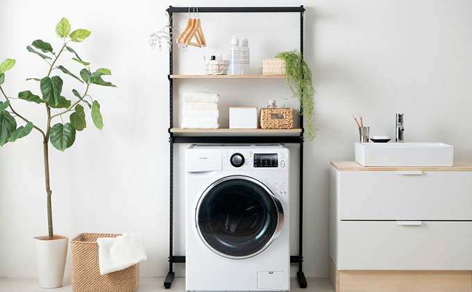 スタイルウォールワードローブ SWW-850 ブラック／ライトナチュラル アイリスオーヤマ 雑貨 日用品 ユニットシェルフ 収納ラック 