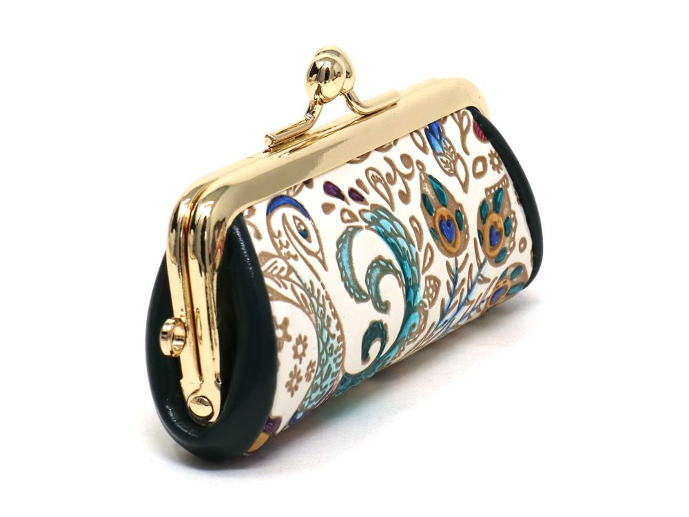 印鑑 ケース ～18mm 孔雀 文庫屋大関 革 革製品 印鑑ケース 10mm 15mm 2本収納 印鑑入れ 印鑑入れポーチ ハンコケース ハンコ入れ 実印ケース 小銭入れ 収納 ポーチ 小物入れ おしゃれ 民芸品 東京都 墨田区