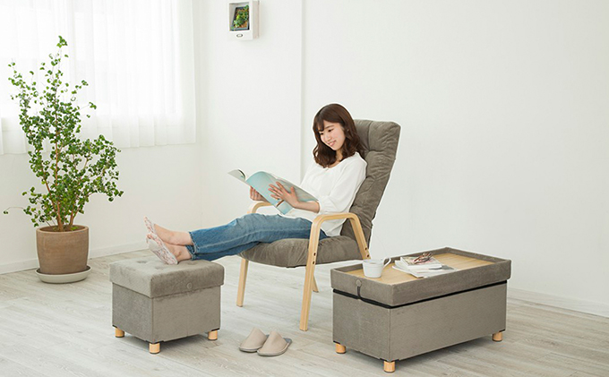 ウッドアームチェア WAC-L グレー アイリスオーヤマ 雑貨 日用品 インテリア 家具 