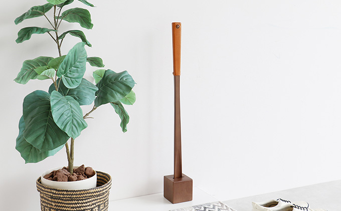 Dots. Shoehorn -leather- 靴ベラ レザー 木製 おしゃれ 市場家具