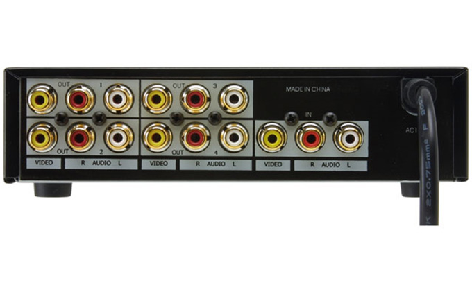 AV 4分配器 VSP4 電化製品 家電 DVDプレイヤー テレビ ビデオ 変換器 