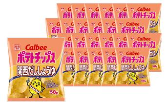 カルビーポテトチップス関西だししょうゆ24袋 お菓子 スナック 駄菓子 