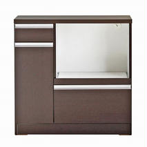 スライス (マイズ)90カウンターレンジ BR 【カウンター キッチン収納 レンジ収納 家具 国産 台所用品 食器収納】(H060446)