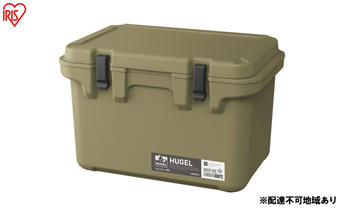 HUGEL クーラーボックス 40L TC-40 カーキ アイリスオーヤマ 雑貨 高密度発泡ウレタン 長時間 保冷 