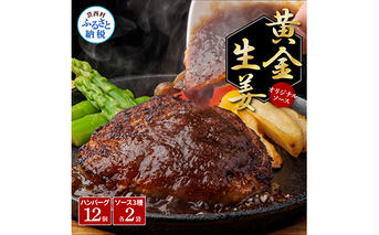 CDM013　 食べ比べ！老舗レストランの国産牛・美鮮豚ハンバーグ130g×12ケ＋ソース3種各2袋 ハンバーグ セット 25000円 トマトソース デミグラス 牛肉 豚肉 和牛 美味しい おいしい 小分けパック 個包装 冷凍 故郷納税 