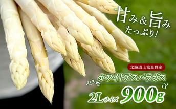 先行予約 【 2025年 発送 ！】 北海道 上富良野産 ホワイトアスパラガス 2L サイズ 900g アスパラ ホワイト アスパラガス 上富良野町 令和7年発送 野菜 やさい 