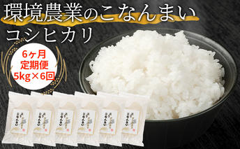 【6ヶ月定期便】環境農業のこなんまい コシヒカリ5kg お米 おにぎり 