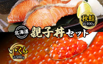 秋鮭といくらの親子丼セット(甘塩秋鮭切身1切 約100g×4切、いくら醤油漬け250g×2個) サーモン 魚貝類 魚卵 加工食品 
