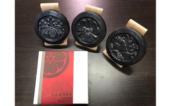 姫路城紋瓦石鹸（3セット）飾り台付 雑貨 日用品 民芸品 工芸品 インテリア 