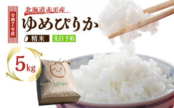 北海道赤平産 ゆめぴりか 5kg 令和7年産 先行予約 先行受付 精米したて直送 米 白米 精米 北海道 赤平市