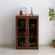トラクト ガラス扉+60天板 WN 【家具 国産 組み合わせ 収納家具 完成品】(H060533)