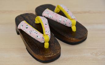 [No.5620-7024]0078雪丸下駄 子ども用 ピンク（19cm）規