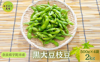 【予約販売】宇陀黒大豆枝豆(要予約)2kg(500ｇ×4袋) / ふるさと納税 あかひと農園 黒大豆枝豆 季節限定 ビール 奈良県 宇陀市