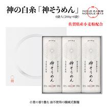 神の白糸「神そうめん」6袋入【神埼そうめん 素麺 SDGs 佐賀県産 夏 ギフト お中元 贈り物 乾麺 保存食 井上製麺】(H057133)