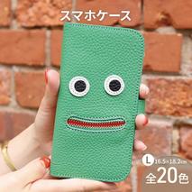 【 ニッコリスマホ / 全20色 】 Lサイズ 思わずニッコリ笑顔になってしまう / ニッコリスマホケース【 iphoneケース / android 】 iPhone15 カバー ホール加工可　レッド