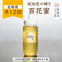【定期便12回】神埼産 天然はちみつ（計6kg）【国産 神埼産 おすすめ 無添加 贈り物 定期便】(H049131)