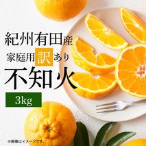 G7357_【2026年先行予約】紀州有田産 不知火 (しらぬい)【家庭用 訳あり】3kg デコポン フルーツ デザート 柑橘 果物 果実 みかん お取り寄せ 和歌山県 湯浅町 送料無料