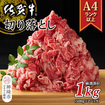 艶さし！【A4～A5】佐賀牛切り落とし 1kg(500g×2P)【肉 牛肉 ブランド牛 黒毛和牛 ふるさと納税】(H112145)