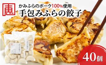 【かみふらのポーク 使用】 手包み ふらの餃子 20個入×2袋 業務用 ジャンボ サイズ 中華 冷凍 即席 食品 簡単 加工品 調理不要 おかず 手作り ふらの 北海道 上富良野町 北の恵