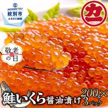 25-89 【敬老ギフト】鮭いくら醤油漬け200g×3パック 合計600g