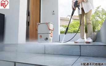 タンク式高圧洗浄機 SBT-751 サンドベージュ 高圧洗浄機 コンパクト 家庭用 タンク式 洗車 アイリスオーヤマ 10MPa アタッチメント付き 節水 掃除 ガン ベランダ 温水 洗剤対応 黄砂 花粉 外壁 ランス ホース ノズル