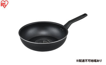 フライパン ダイヤモンドコートフライパン炒め鍋 ガス火対応28cm VDG-W28 ブラックメタリック フライパン ガス火  鍋 片手 炒め鍋 アイリスオーヤマ 28cm 軽い ガス ガス火専用 軽量 お手入れ 簡単 コーティング 単品 一人暮らし 新生活