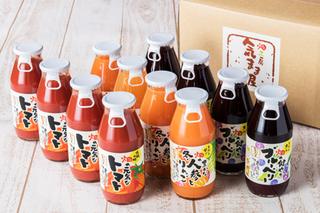 農家の手作りドリンクセット 飲みきりサイズ3種 計12本／ トマト とまと ブルーベリー にんじん 人参 りんご ジュース 野菜ジュース 飲料 贈り物 ギフト 畑工房気まま屋 奈良県 宇陀市 ふるさと納税