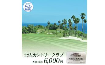 TCC002　土佐カントリークラブご利用券 6,000円 ゴルフ 利用券 ふるさと納税ゴルフ場利用券 名門 プロツアー 開催コース チケット ゴルフ GOLF Golf golf ゴルフチケット プレー券 人気